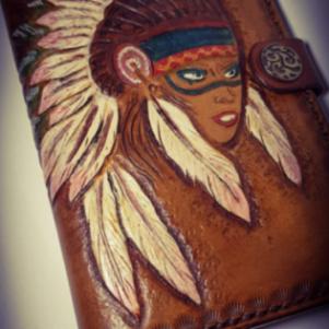 Custom leather wallet handmade/ δερμάτινο πορτοφόλι 