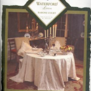 Waterford Καινούργιο Σετ Τραπεζομάντηλο Ροτόντα Λευκό & 12 Πετσέ