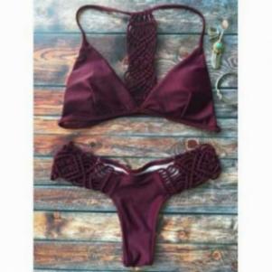 Knitted Bikini - Deep Purple