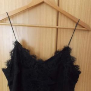 Φορεματάκι Στυλ Lingerie Μαύρο